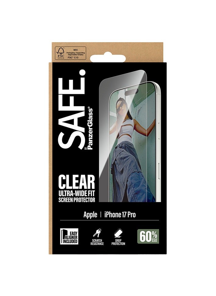PanzerGlass SAFE Screen Protector Ultra-Wide Fit iPhone 17 Pro - Clear - Image 4
