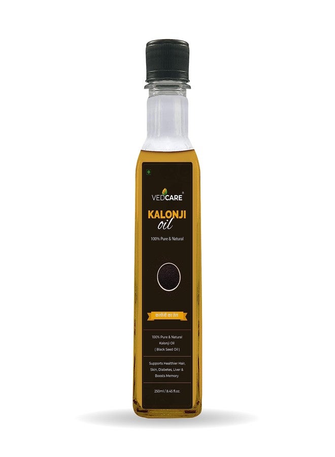 Vedcare 100% Pure & Natural Kalonji Oil (Black Seed Oil) For Healthy Hair & Skin (250 ml) - Image 1