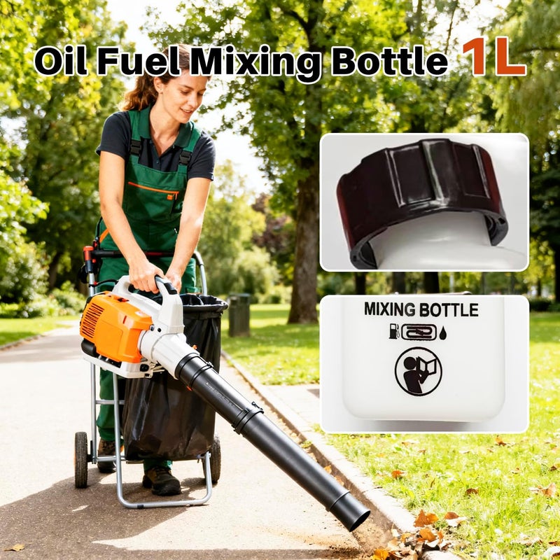 sanbaiyi زجاجة خلط زيت البنزين سانبايي 2 ضربات، 1 لتر لآلات قطع الأشجار والمقصات - Image 4