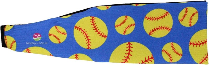 MadSportsStuff Crazy Softball Headband with Softball Logos - Image 2