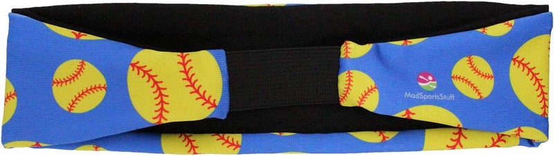 MadSportsStuff Crazy Softball Headband with Softball Logos - Image 3