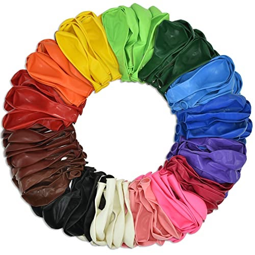 QRabbit 400 Pack 12 Inch Latex Balloons for Party Decorations Extra Thick Party Balloons Assorted Color 15 Bright Color for Wedding Birthday Baby Shower Christmas Arch Garland - Image 5