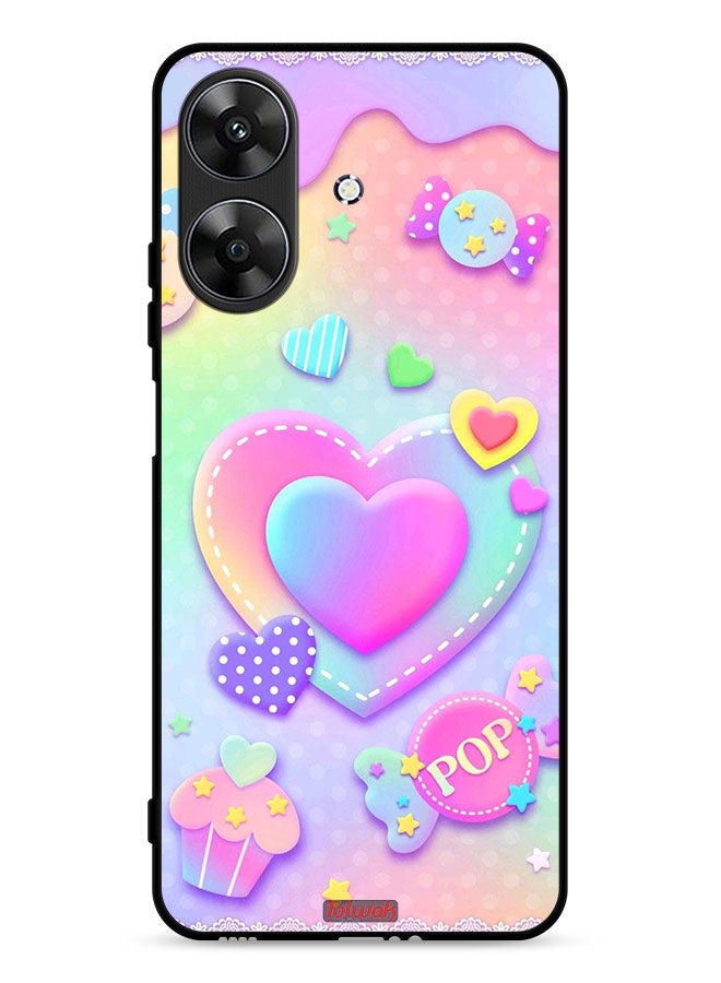 Tolwak Realme Note 60 4G Protective Case Cover Pop Hearts Art - Image 1