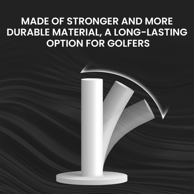 FINGER TEN Golf Rubber Tee Driving Range Value 5 Pack All 1.5'' for Indoor Outdoor Practice Mat, Tee Adaptor White Tee Holder Set for Hitting Mats (Pure White 5 Pack All 1.5'') - Image 3