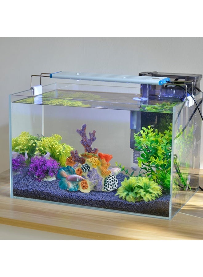 Relex 2PCS Artificial Coral Reef Decorations, Realistic Aquarium Plants Colorful Fish Tank Ornament for Fish Tank Accessories, Aquarium Landscape Decor, Resin (Coral) - Image 3