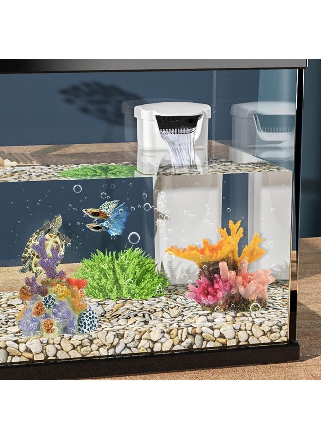 Relex 2PCS Artificial Coral Reef Decorations, Realistic Aquarium Plants Colorful Fish Tank Ornament for Fish Tank Accessories, Aquarium Landscape Decor, Resin (Coral) - Image 4