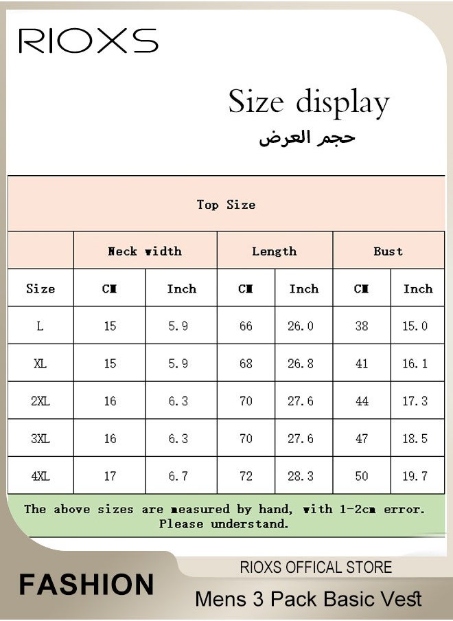 RIOXS Men's 3-Pack Basic Workout Tank Top Set Athletic Muscle Tops Bodybuilding Quick Dry Sleeveless Vest  - Image 4