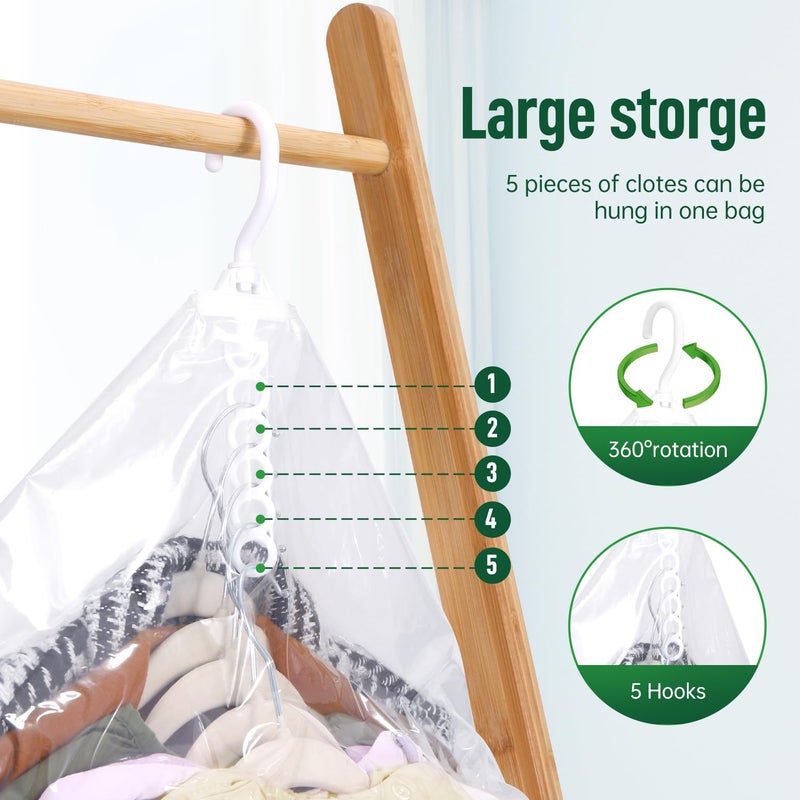 Brodi Hanging Vacuum Storage Bags For Clothes With Hand Pump,Coat Storage Bag Hanging,Vacuum Bags For Clothes,Space Saver Vacuum Storage Bags,Garment, Clothing, Dress, Suit, Long Coat, Jacket(Long 4 Packï¼‰ - Image 4