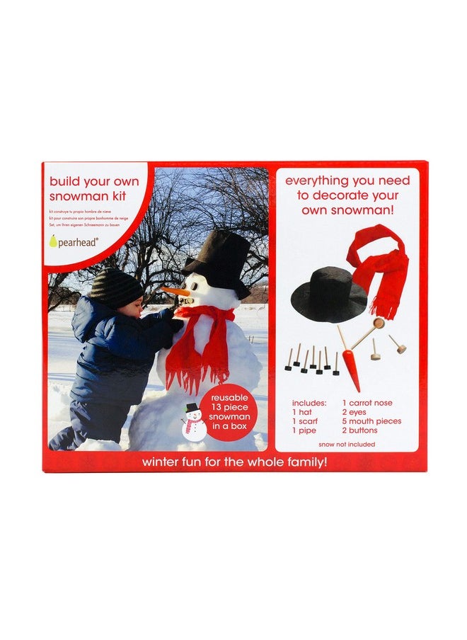 pearhead Pearhead Build A Snowman Decorating Kit, A Great DIY Snow Day Craft For Kids, Holiday Decorations for Kids, Snowman Pieces Kit, Christmas Gifts For Kids  - Image 1