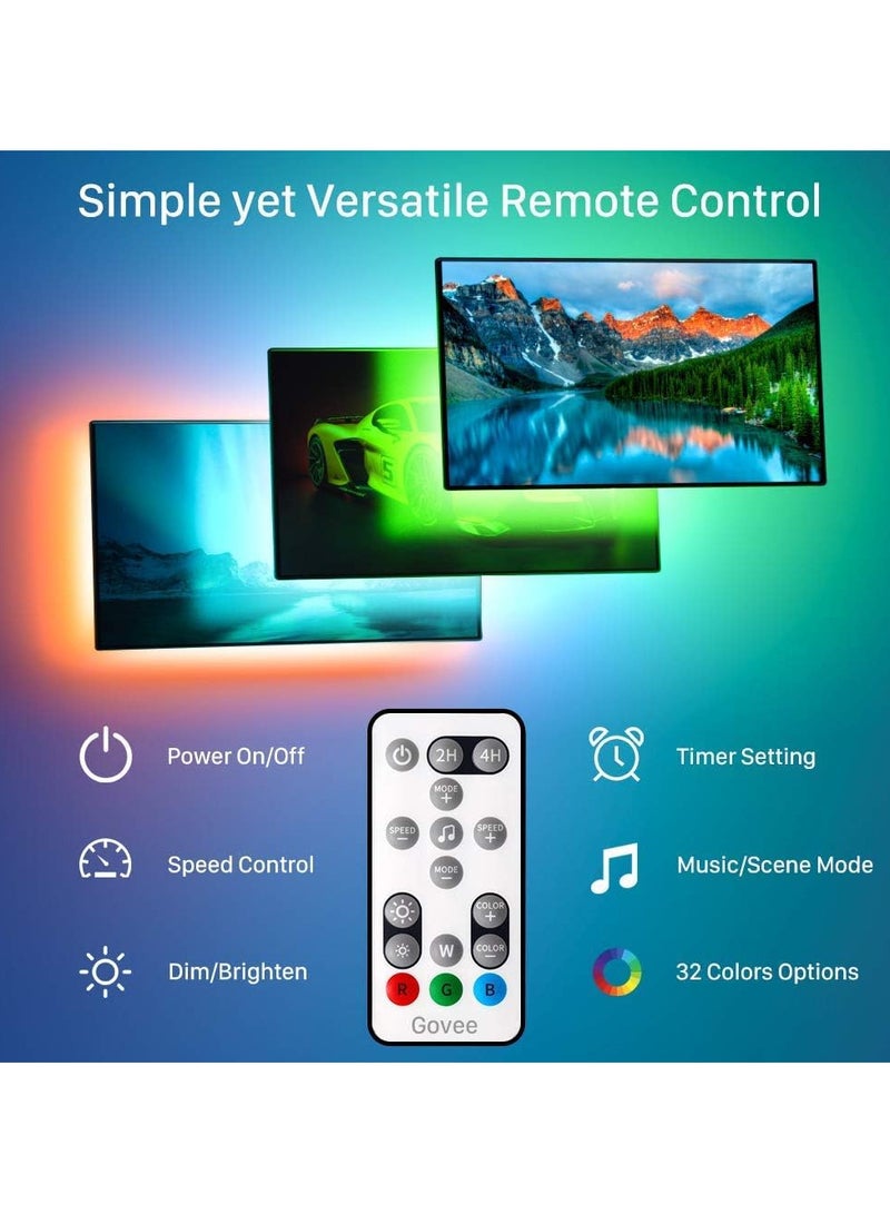 Govee إضاءة خلفية LED لجهاز التلفاز من Govee، أضواء LED RGB لجهاز التلفاز مع جهاز تحكم عن بعد، مزامنة الموسيقى، أضواء تلفاز بطول 10 أقدام مع 32 لون ووضعيات مشهد متعددة لأجهزة التلفاز من 46-60 بوصة، نموذج: H6179 - Image 2