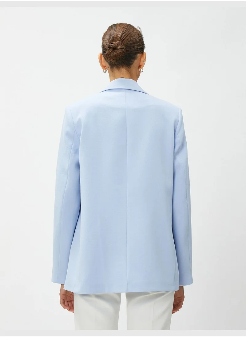 كوتون Wrapped Button Blazer Jacket
