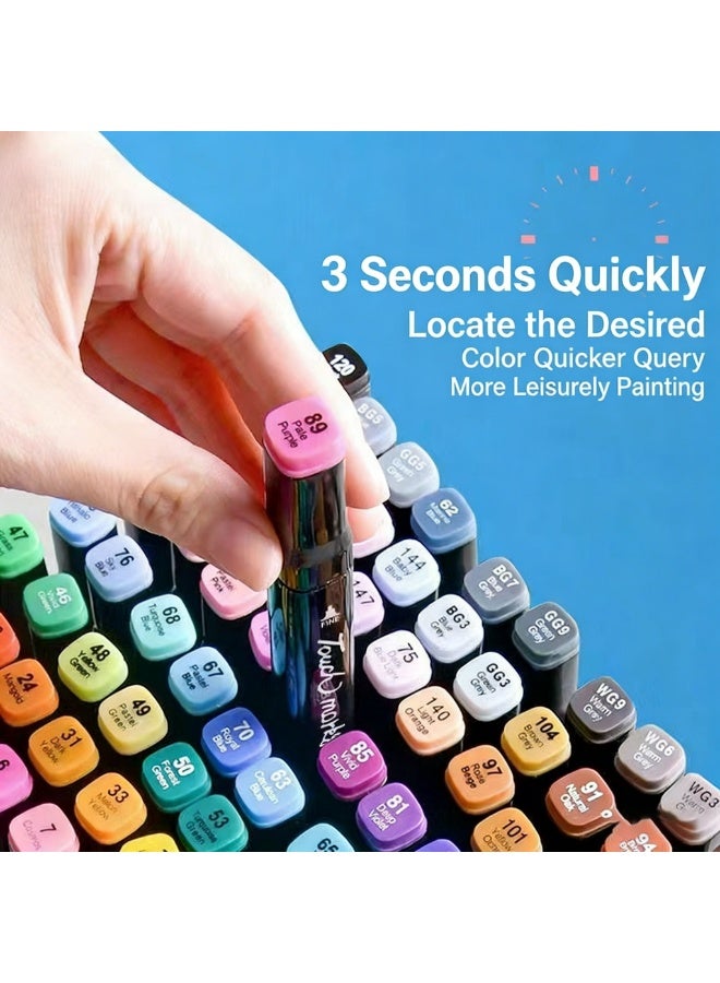 80-Piece Graphic Marker Pen, Dual Pen Tip Drawing Markers Pen with bag - Image 3
