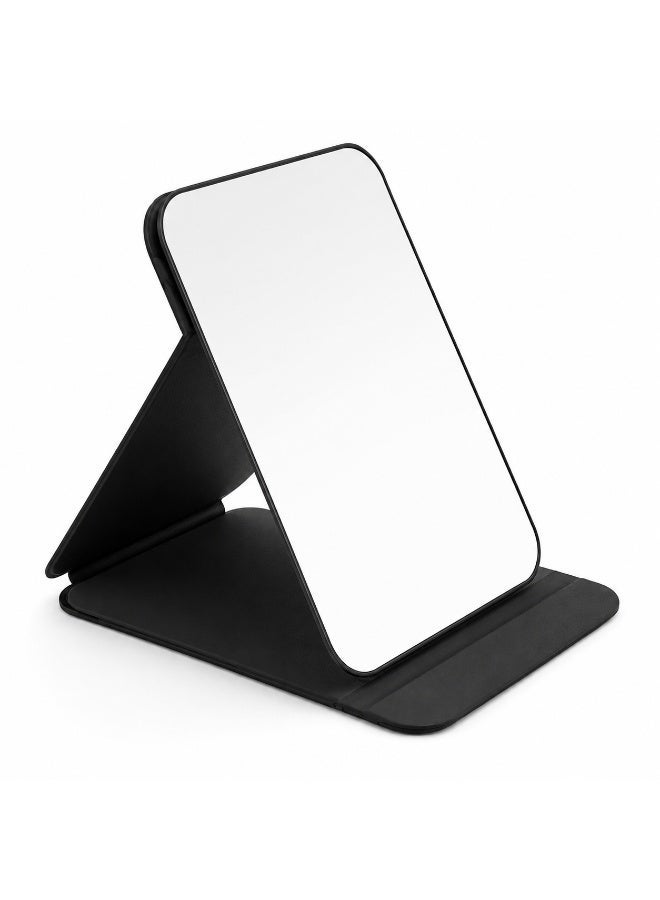 Foldable Makeup Mirror with Adjustable Angle, Portable Desktop Vanity Mirror, Compact Travel Cosmetic Mirror for Home, Office and Travel - Image 1