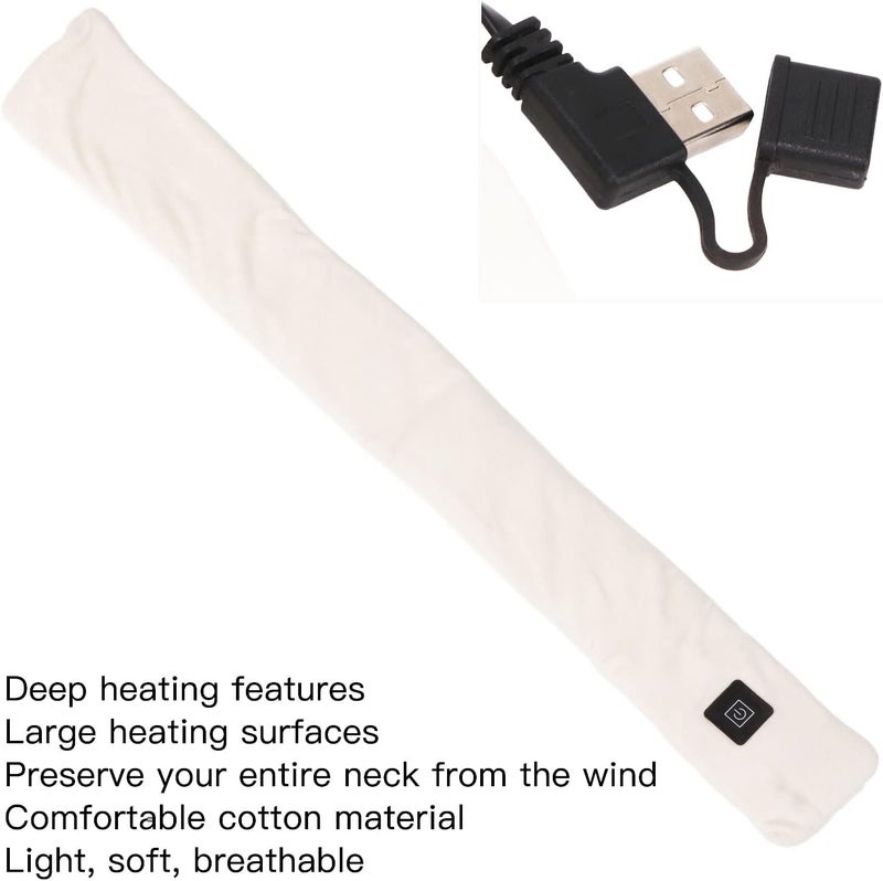 klarako Heated Scarf for Women Men, Heating Scarf 3 Temperature Settings USB Soft Electric Neck Warmer Scarf for Neck Winter - Image 3