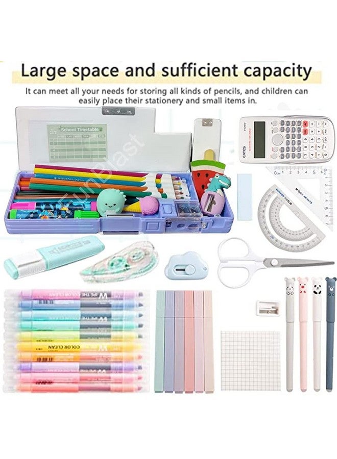 FunBlast Multifunctional Plastic Pencil Box for Kids,Magnetic Pencil Box, Pop up Pencil Box, Pencil Case for Kids - Cute Bear Pencil Box Multicolour - Image 3