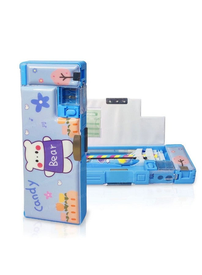 FunBlast Multifunctional Plastic Pencil Box for Kids,Magnetic Pencil Box, Pop up Pencil Box, Pencil Case for Kids - Cute Bear Pencil Box Multicolour - Image 1