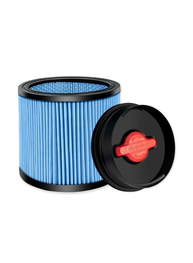 SHOPVAC High Performance 90350/90304/90344 Cartridge Filter, Fits most 4-16 Gallon Shop-Vac Wet/Dry Vacuums, High Efficiency Nanofiber Filtration Paper, Reusable, 1 Pack - Image 1