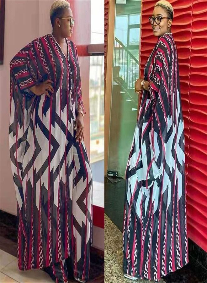 Loquat Chiffon Cardigan Loose Oversized Trousers Two-Piece Suit Abaya Multicolour