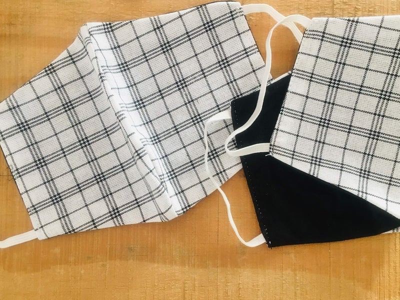 100 Cotton Face Mask Reusable Washable Reversible Printed Mask 2 Layer protection Pack Of 3  - Image 3