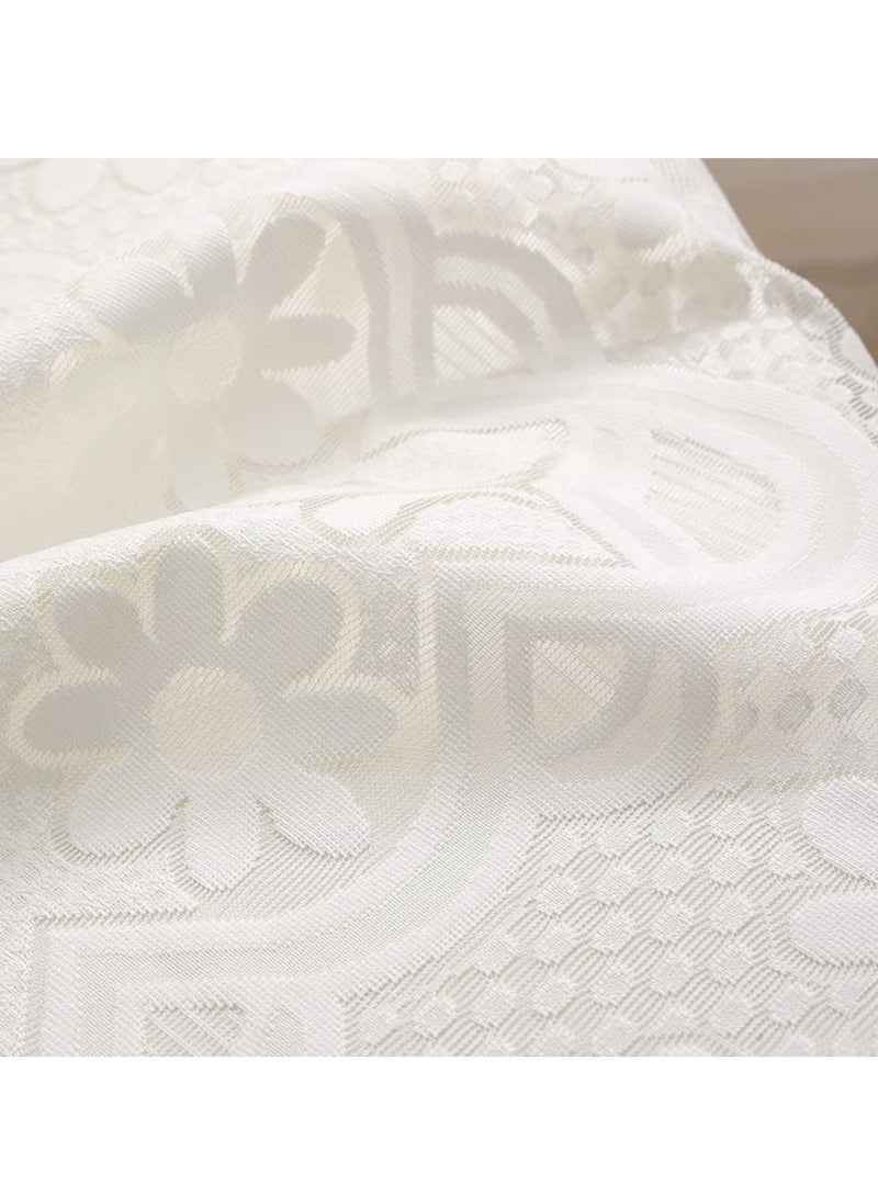 Nordic style lace tablecloth European tablecloth decorative tablecloth dust-proof tablecloth suitable for round table square table (size: 90cmX90cm) - Image 5