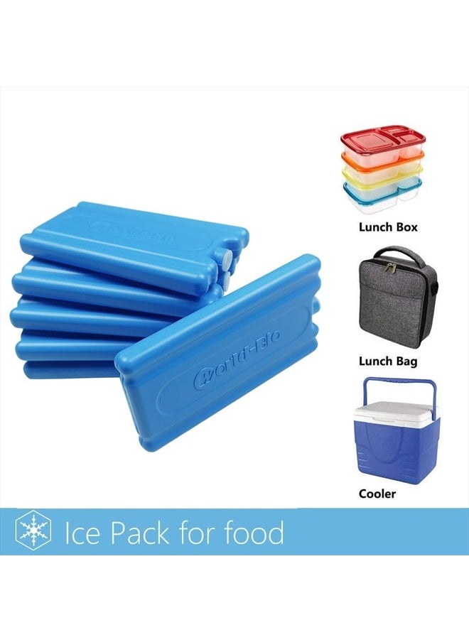 WORLD-BIO - Blue 6 Pack Reusable Freezer Meal Holder with Leakproof Insulation - Image 1
