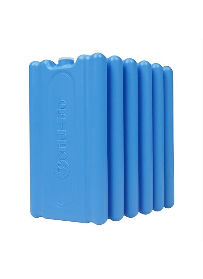 WORLD-BIO - Blue 6 Pack Reusable Freezer Meal Holder with Leakproof Insulation - Image 1