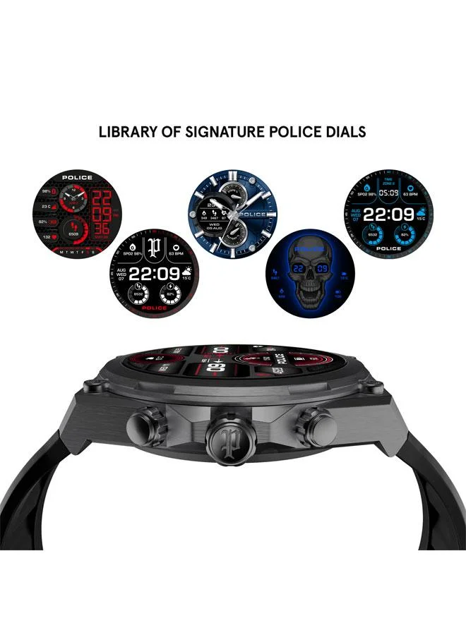 Police Black/Blue My Avatar 2 Interchangeable Strap, AMOLED, Dual Time, 5ATM, GPS Smartwatch for Men | Best Price UAE