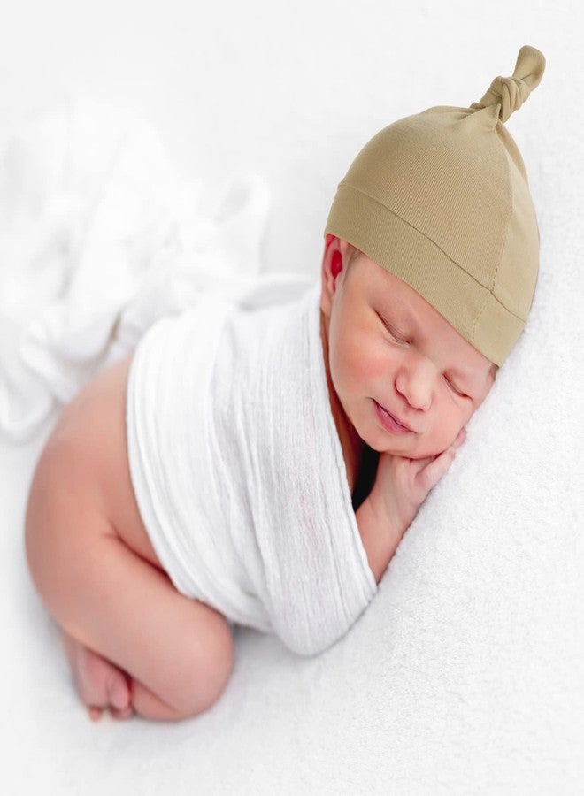 Janmercy 10Pcs Baby Newborn Hats Set Stretchy Knot Beanie Infant Hats for Boy Girl Baby Cute Cap Beanies 10 Colors 0-6 Months(Classic Colors) - Image 5