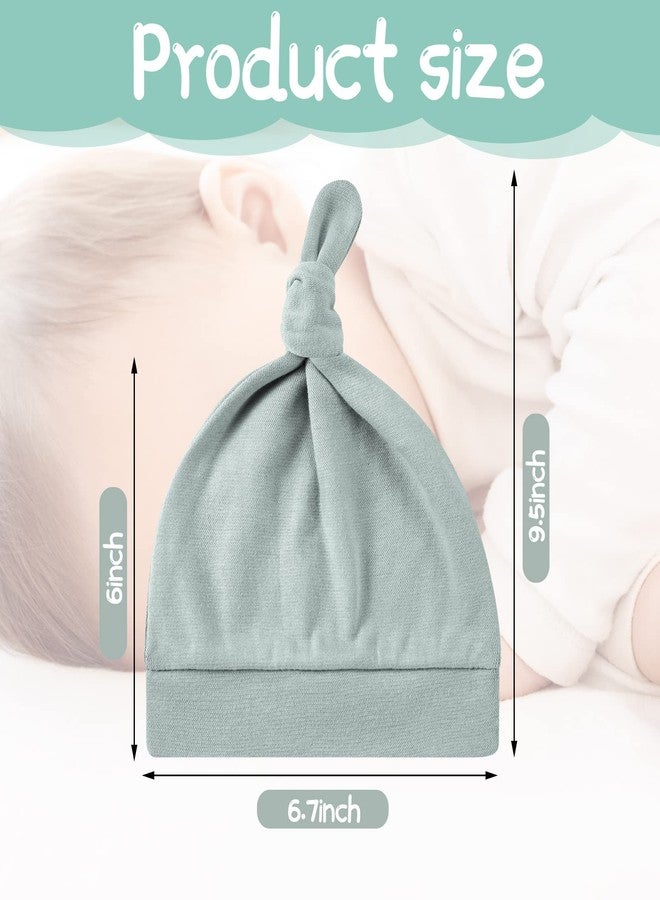 Janmercy 10Pcs Baby Newborn Hats Set Stretchy Knot Beanie Infant Hats for Boy Girl Baby Cute Cap Beanies 10 Colors 0-6 Months(Classic Colors) - Image 2