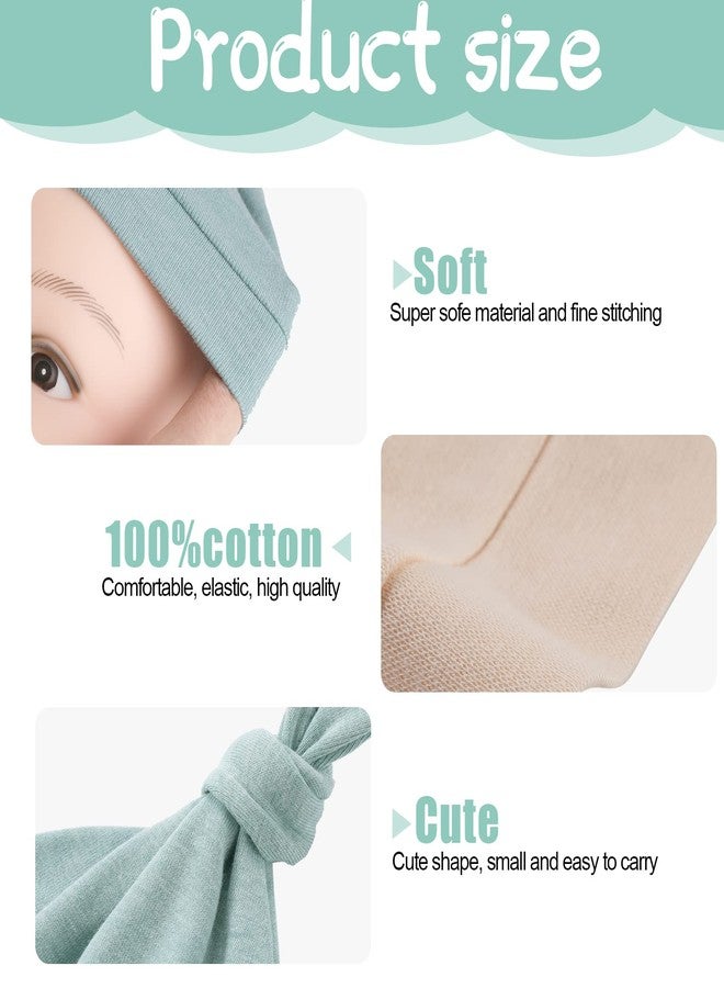 Janmercy 10Pcs Baby Newborn Hats Set Stretchy Knot Beanie Infant Hats for Boy Girl Baby Cute Cap Beanies 10 Colors 0-6 Months(Classic Colors) - Image 4