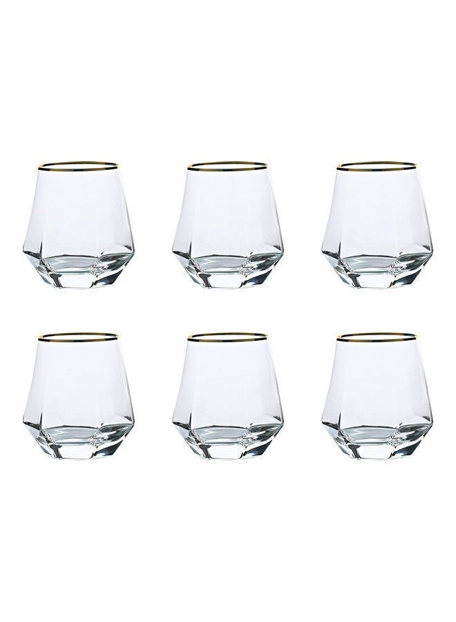 Hexagon Stemless Glasses Set of 6-10.5 oz Crystal Glassware for Wine, Whiskey, Cocktails - Weighted Base, Beveled Edges, Spill-Proof Design - Image 2