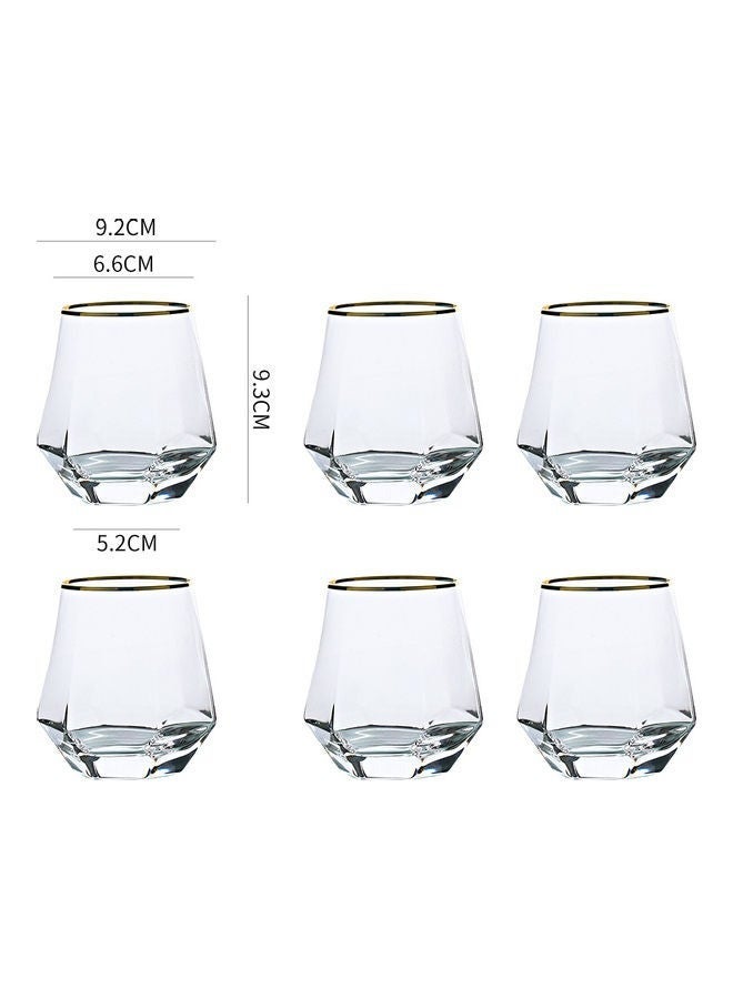 Hexagon Stemless Glasses Set of 6-10.5 oz Crystal Glassware for Wine, Whiskey, Cocktails - Weighted Base, Beveled Edges, Spill-Proof Design - Image 4