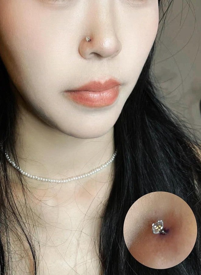 Ocptiy 16G Titanium Flat Back Nose Rings Stud Screw on in Lip Labret Nose Monroe Medusa Ashley Ring Hypoallergenic Implant Garde Cartilage Tragus Helix Conch Earrings Stud Piercing Jewelry Women Men - Image 5