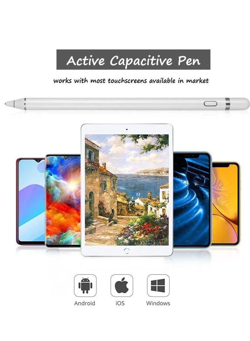Stylus Pen for tablet, Touch Screen Pencil: Compatible with iOS, Android Microsoft Tablets, Phone, Drawing, Handwriting and Games - Fine Point Digital Capacitive Drawing Pencil no palm rejection - Image 4