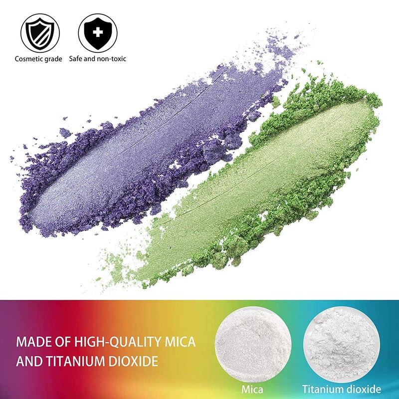 KEDIA MINERALS Kedia Minerals Mica Powder 60 Colors for Candle Making Arts and Crafts Different Colors Resin Multicolor 10g Each Pack of 60 Jar Packing  - Image 2