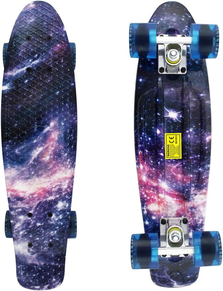 Meketec Skateboards Complete 22 Inch Mini Cruiser Retro Skateboard for Kids Boys Youths Beginners - Image 2