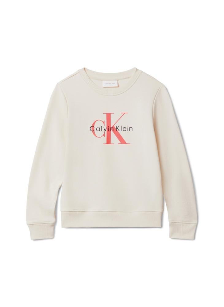 كالفن كلاين جينز سويت شيرت برسومات للشباب بياقة دائرية - Image 5