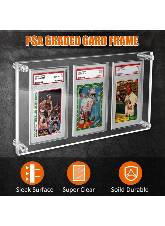 tutata tutata Trading Card Frame PSA Trading Card Display Acrylic Frame for Wall- PSA Holder, Graded Sports Card Display- Clear  - Image 2