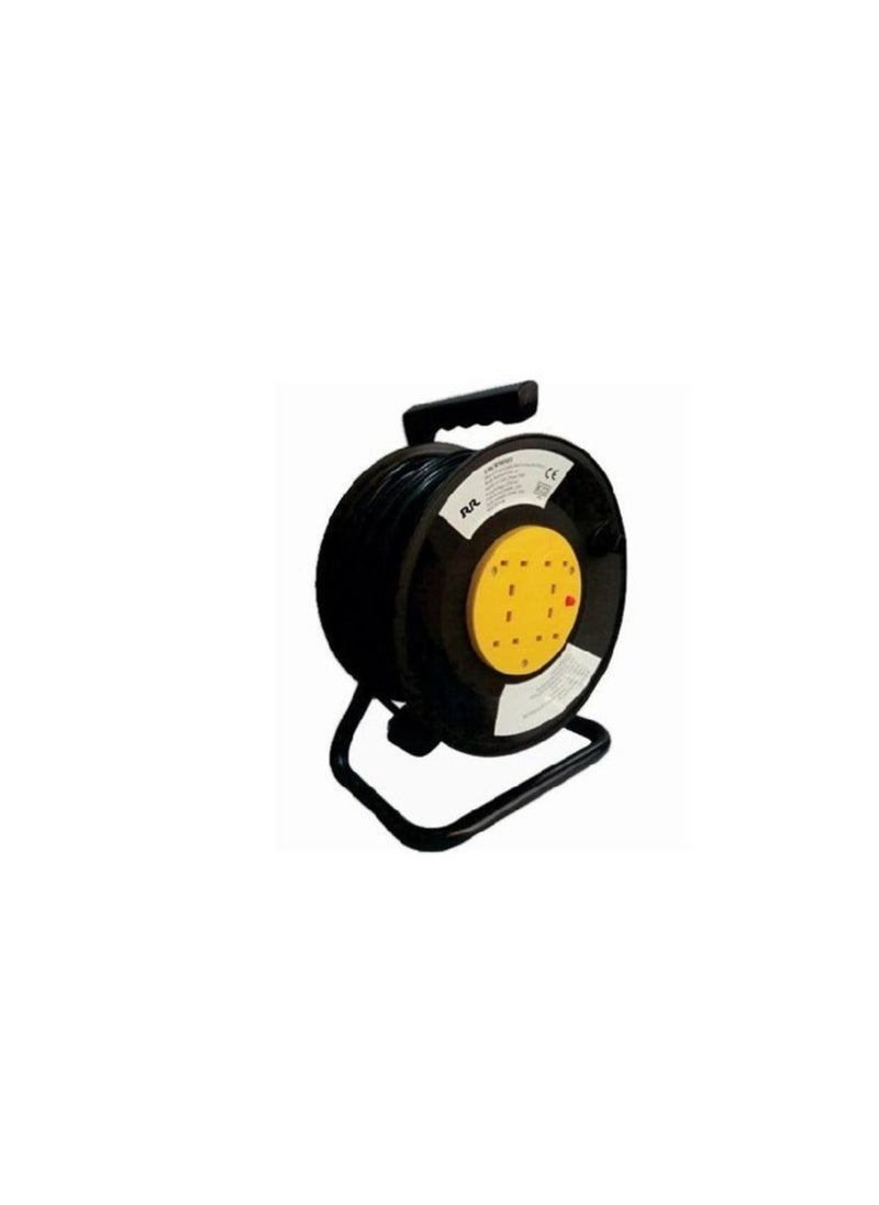 RR RR 4 Gang Universal Extension Cable Reel 10Mtrs BS Plug with fuse EBC10MT-UN 
