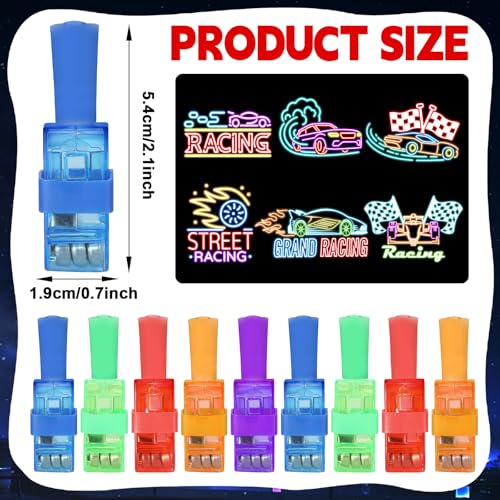 Oitnlaughter 36Pcs Racing Cars LED Finger Lights Hot Cars Party Favors Glow in the Dark Light Up Finger Lights Toys Themed Toys Bulk for Kids Birthday Party Goodie Bag Stuffer Birthday Gifts Classroom Prize - Image 5