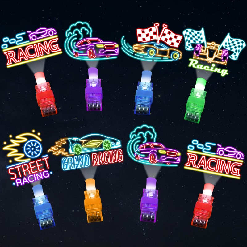 Oitnlaughter 36Pcs Racing Cars LED Finger Lights Hot Cars Party Favors Glow in the Dark Light Up Finger Lights Toys Themed Toys Bulk for Kids Birthday Party Goodie Bag Stuffer Birthday Gifts Classroom Prize - Image 3