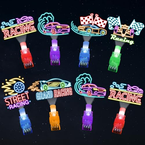 Oitnlaughter 36Pcs Racing Cars LED Finger Lights Hot Cars Party Favors Glow in the Dark Light Up Finger Lights Toys Themed Toys Bulk for Kids Birthday Party Goodie Bag Stuffer Birthday Gifts Classroom Prize - Image 1