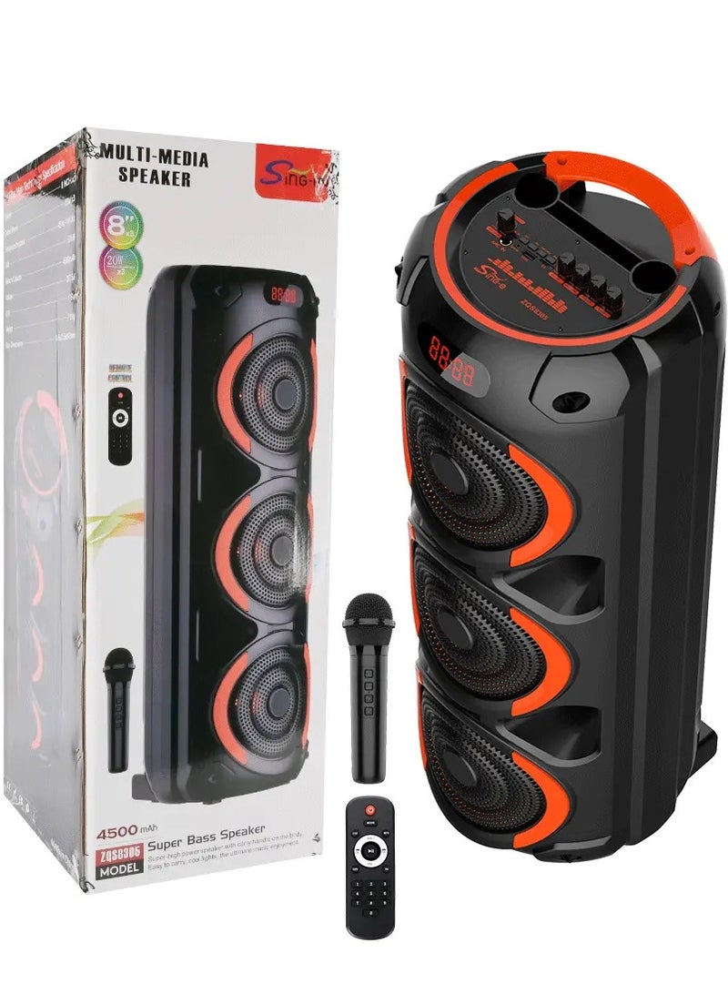 singe Wireless Bluetooth Speaker, Stereo Sound, FM Radio, TF Memory, USB Input, Mic Input rechargeable - Image 3