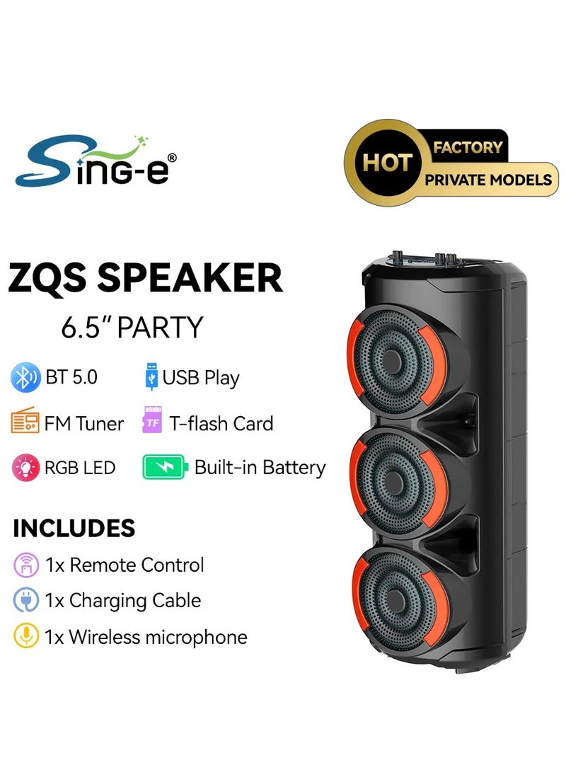 singe Wireless Bluetooth Speaker, Stereo Sound, FM Radio, TF Memory, USB Input, Mic Input rechargeable - Image 5
