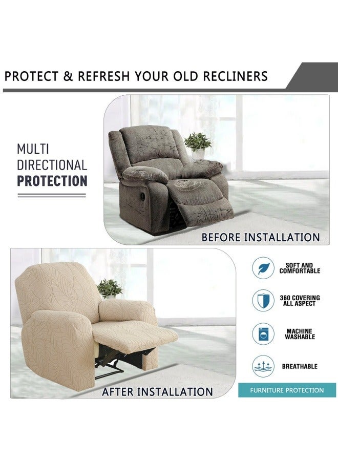 عام تمتد شاملة كليًا غطاء كرسي استرخاء المنزل غطاء كرسي صالة تدليك غطاء كرسي ورقة الجاكار غطاء أريكة المنزل - Image 4