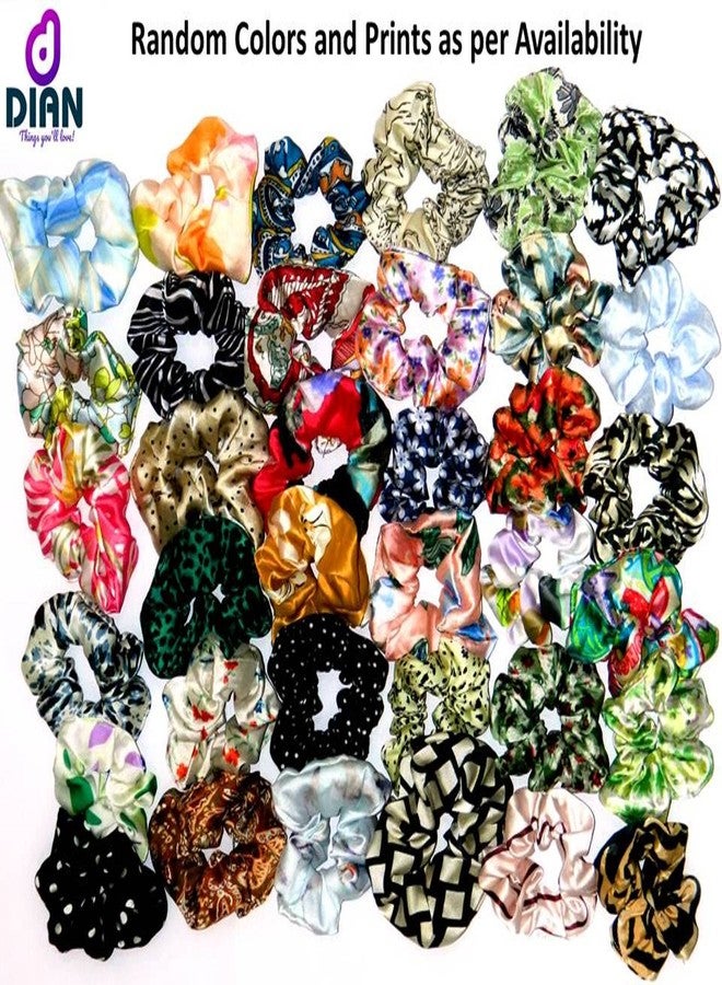 DIAN Multicolor Pack of 18 Hair Scrunchies & Hair bands, Ponytail Holder, Hair Tie, Hair Bow, Rubber Band in Satin & Printed for Women, Teens and Girls - Image 3