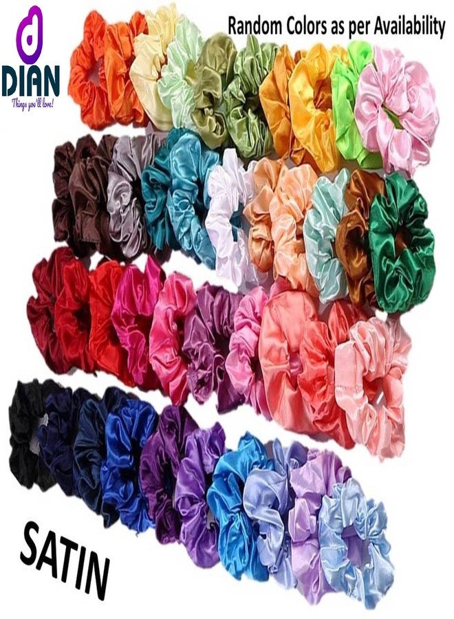 DIAN Multicolor Pack of 18 Hair Scrunchies & Hair bands, Ponytail Holder, Hair Tie, Hair Bow, Rubber Band in Satin & Printed for Women, Teens and Girls - Image 2