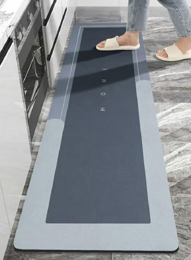 روك بو سجادة حوض استحمام أرضية فائقة الامتصاص وناعمة وغير قابلة للانزلاق وسريعة الجفاف مقاس 60 × 180 سم - Image 1