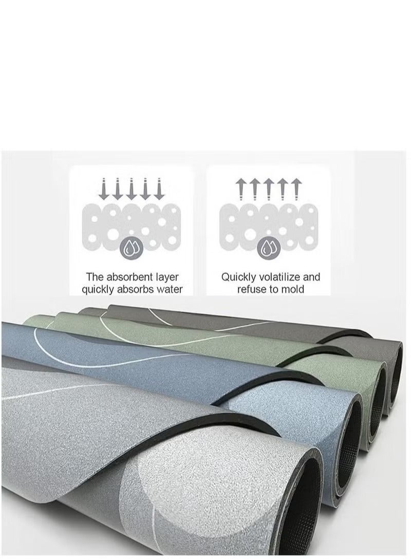 روك بو سجادة حوض استحمام أرضية فائقة الامتصاص وناعمة وغير قابلة للانزلاق وسريعة الجفاف مقاس 60 × 180 سم - Image 3