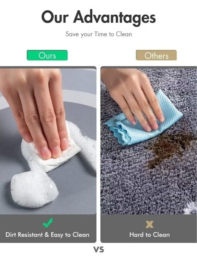 روك بو سجادة حوض استحمام أرضية فائقة الامتصاص وناعمة وغير قابلة للانزلاق وسريعة الجفاف مقاس 60 × 180 سم - Image 5